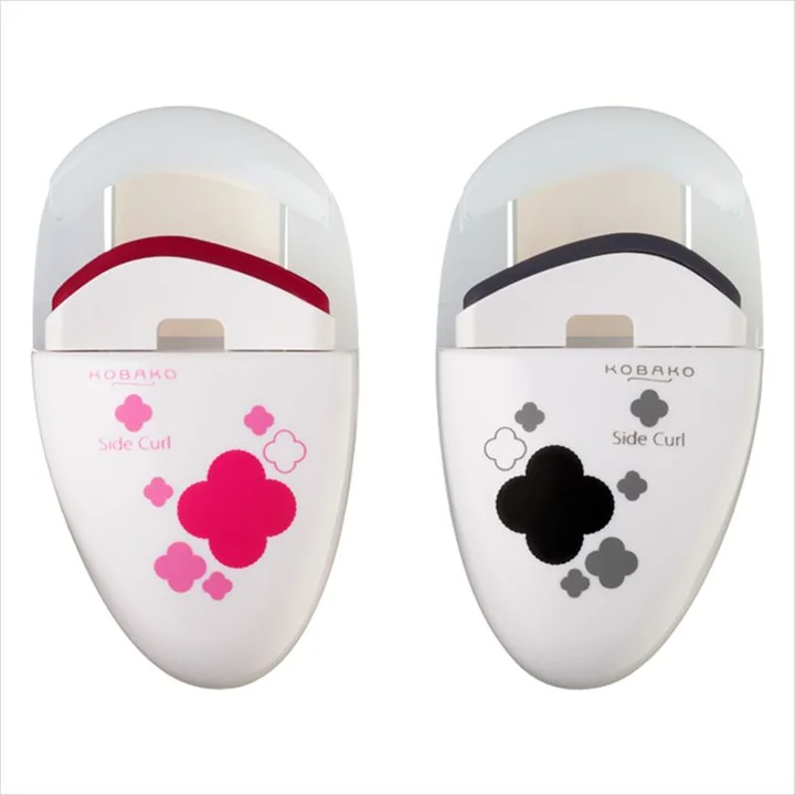 KOBAKO アイラッシュカーラー(サイドカール)。ピンクの左目用と黒の右目用が2つ並んだセット