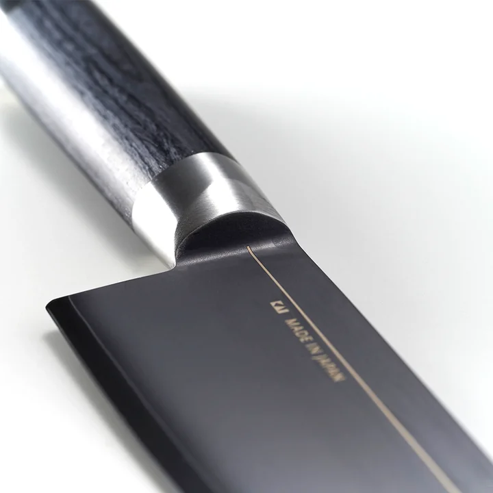 Michel BRAS 包丁 No.4（160mm）の口金と刃元のアップ