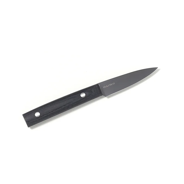 Michel BRAS コティディアンNO.1（S・刃渡り78mm）の全体。鋲留めの黒いハンドル